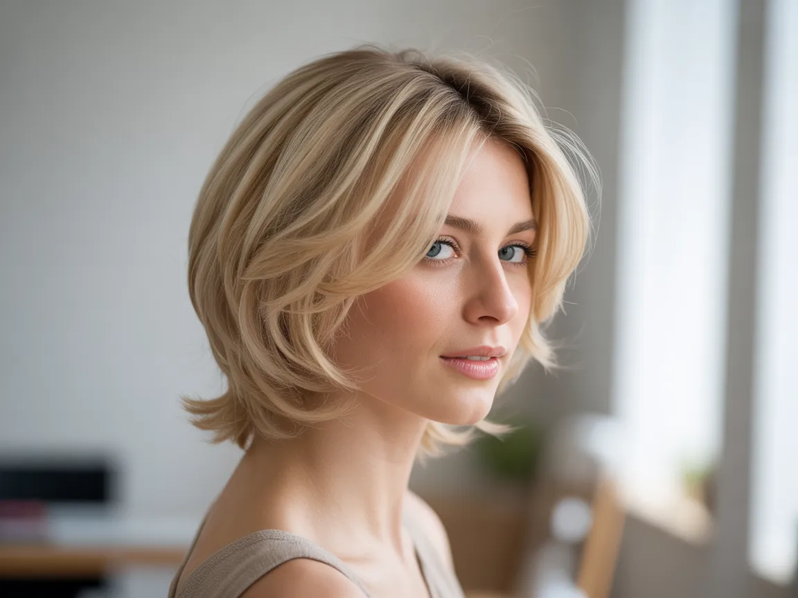 Short Layered Cut for Thin Hair