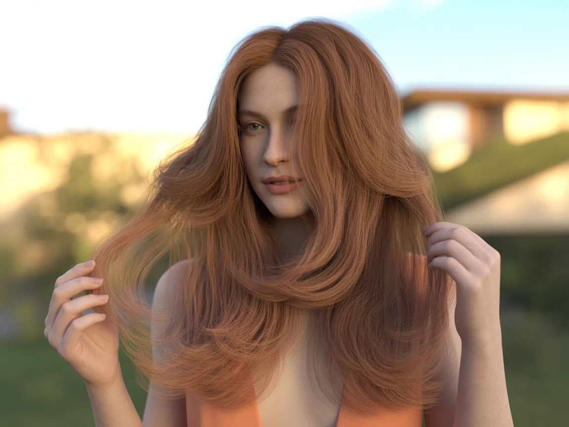 Soft Auburn Layers Long Hair