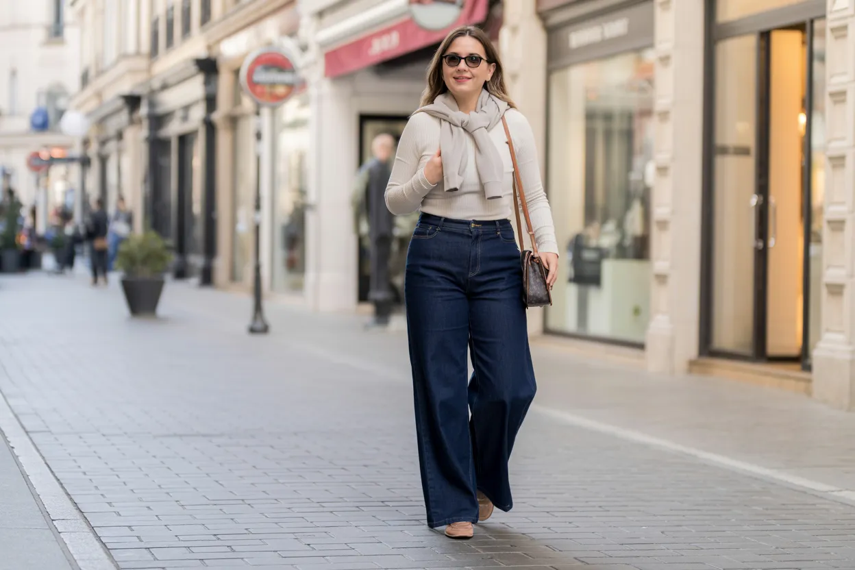 Wide-Leg Jeans Chic