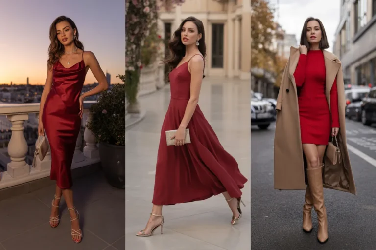 Beautiful Red Dress Outfit Ideas