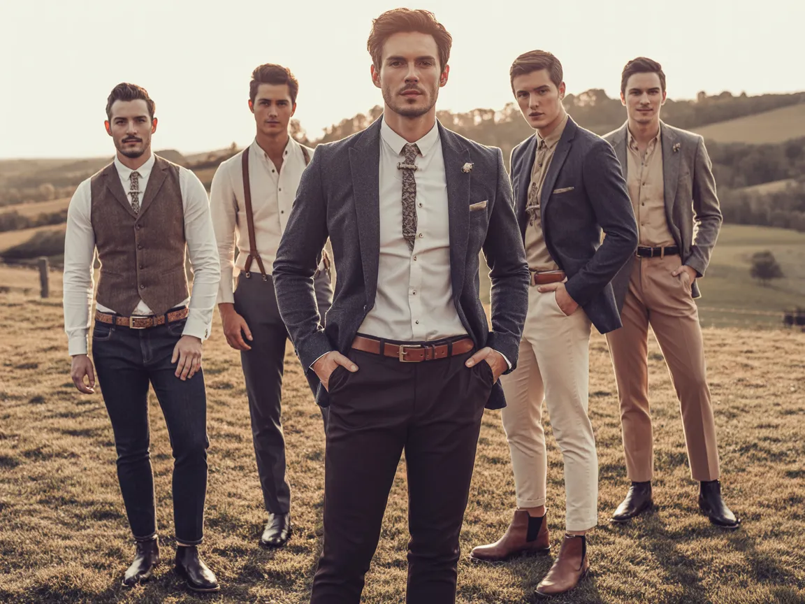Rustic Groomsmen Attire
