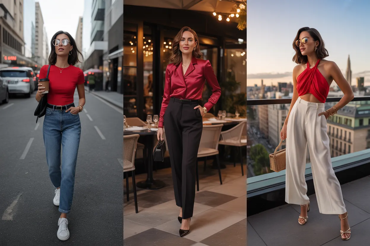 Stunning Red Top Outfit Ideas