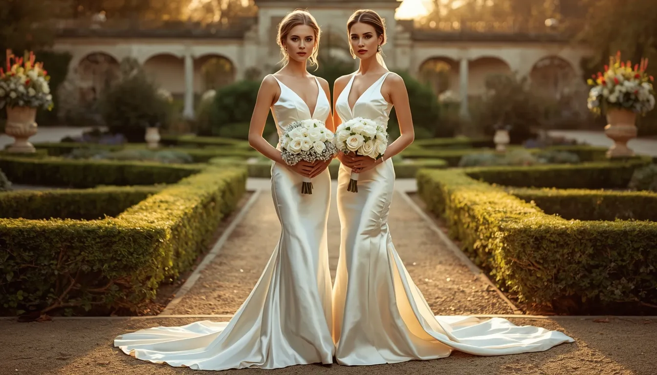 Matching Satin Gowns