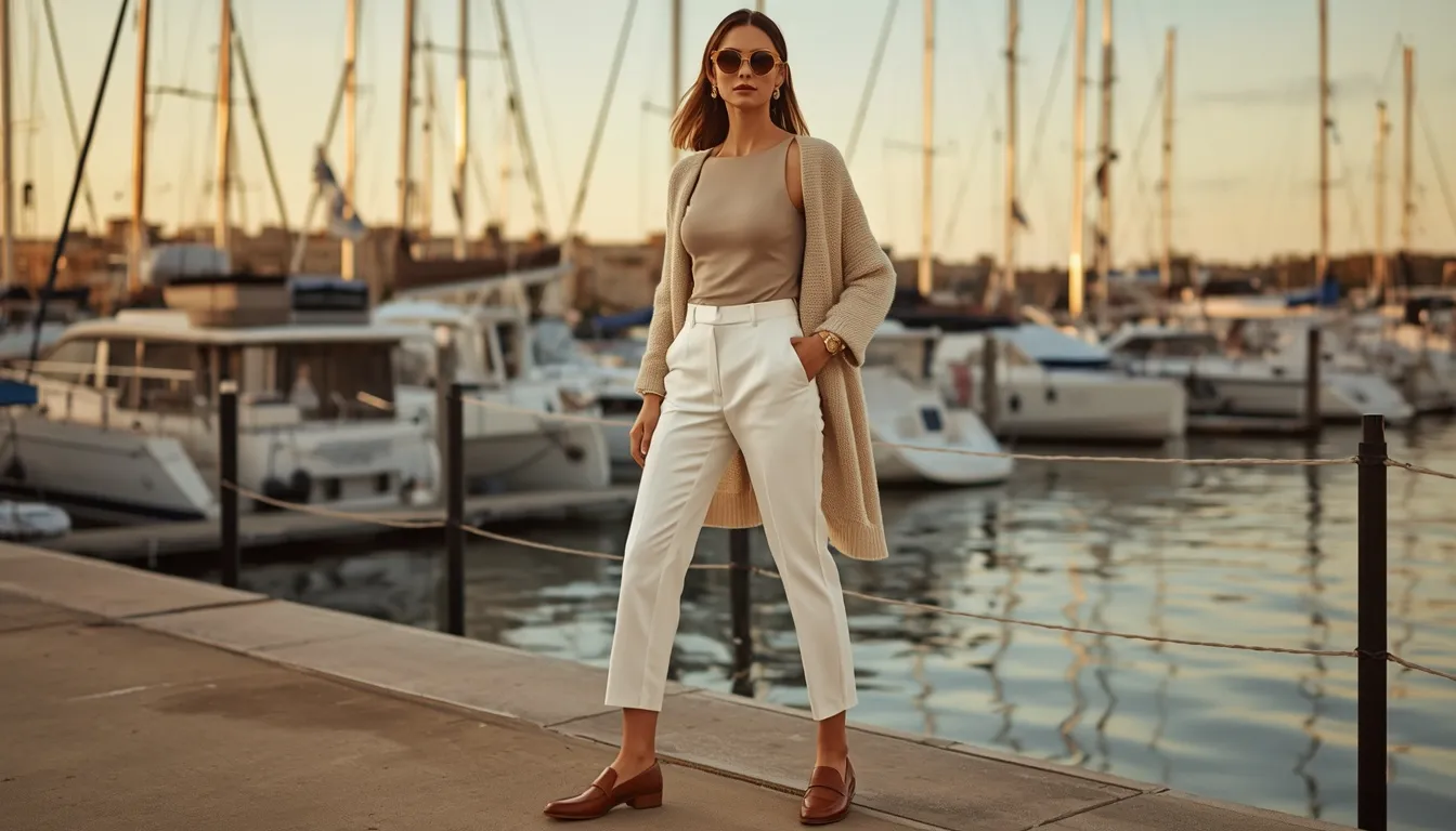 Cashmere Sweater Over Shoulders
