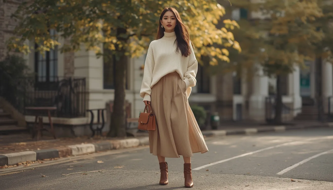 Sweater and Midi Skirt