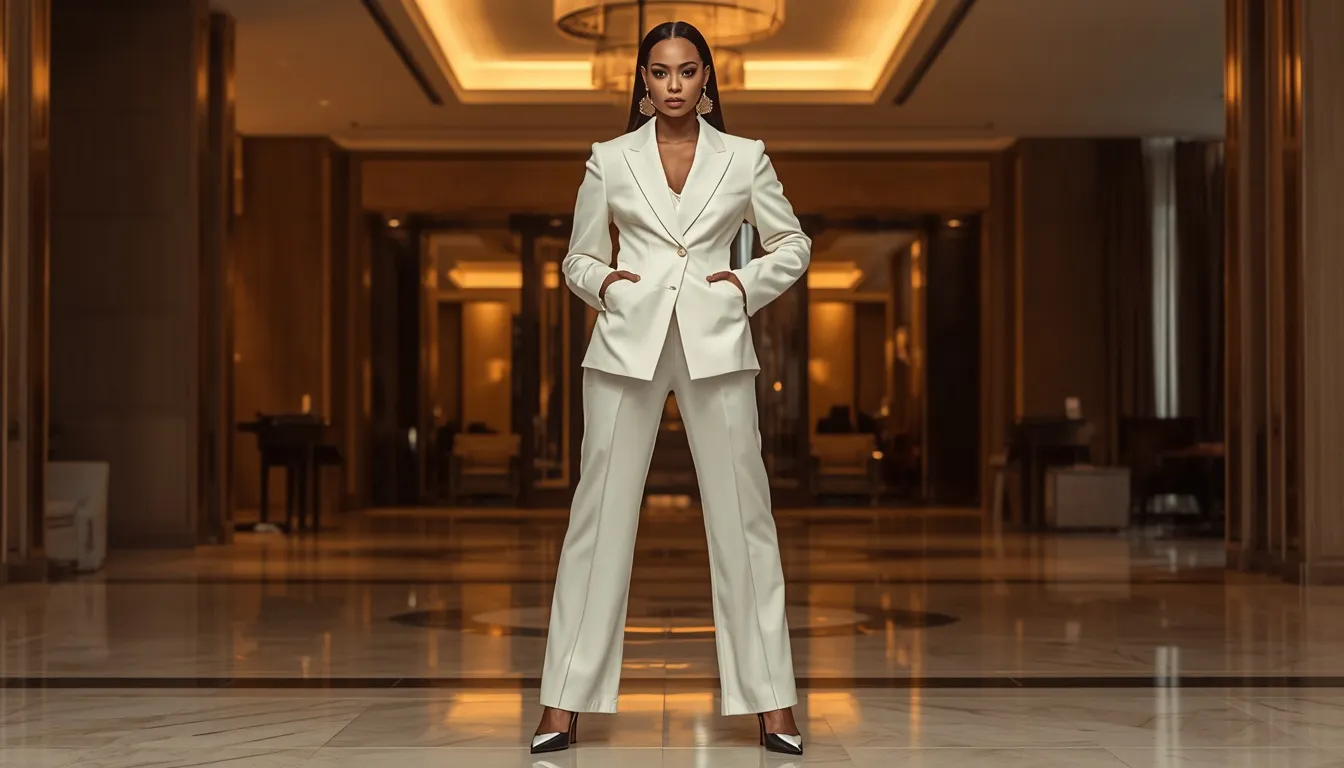 Bold Monochrome Suit