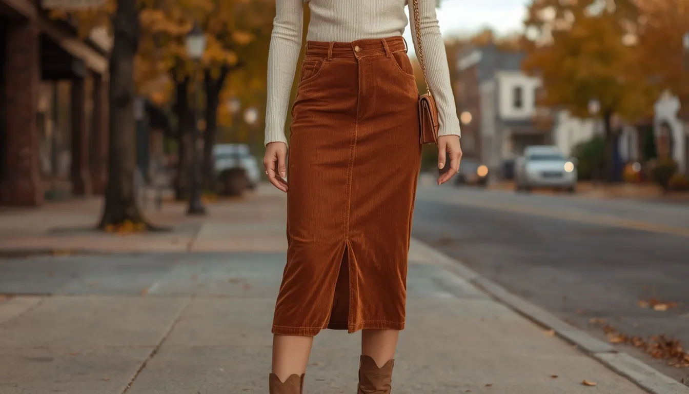 Corduroy Skirt Style