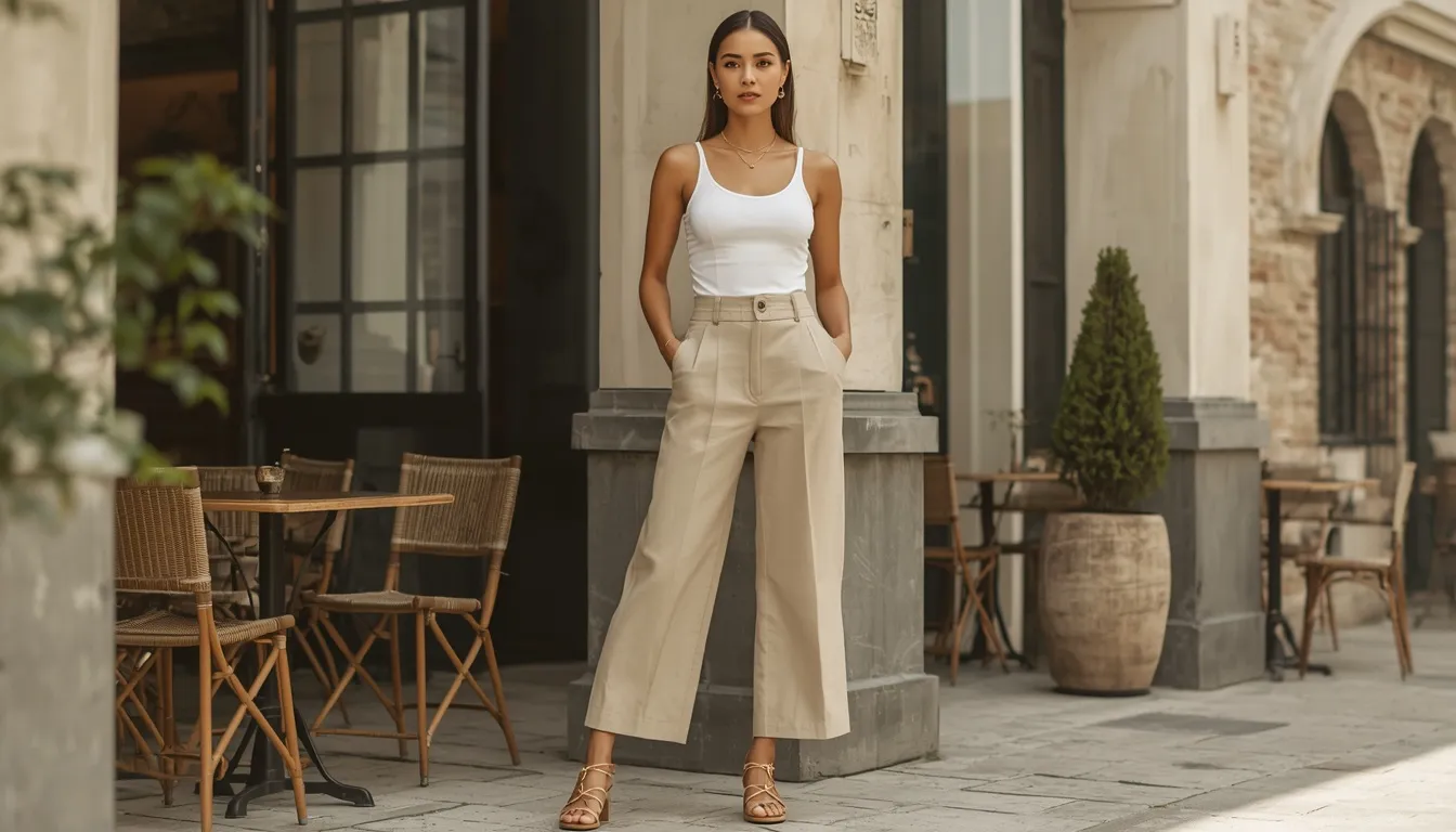 Neutral Linen Trousers