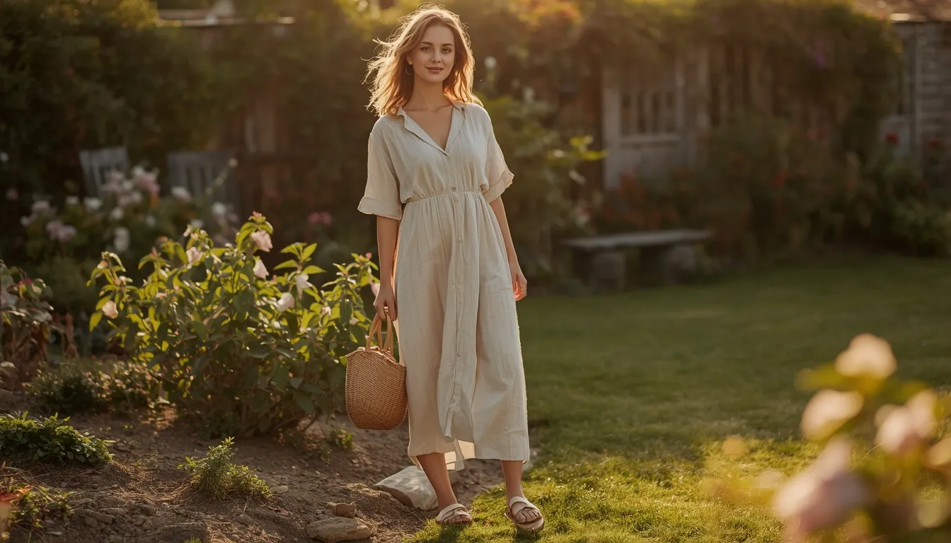 Linen Midi Dress