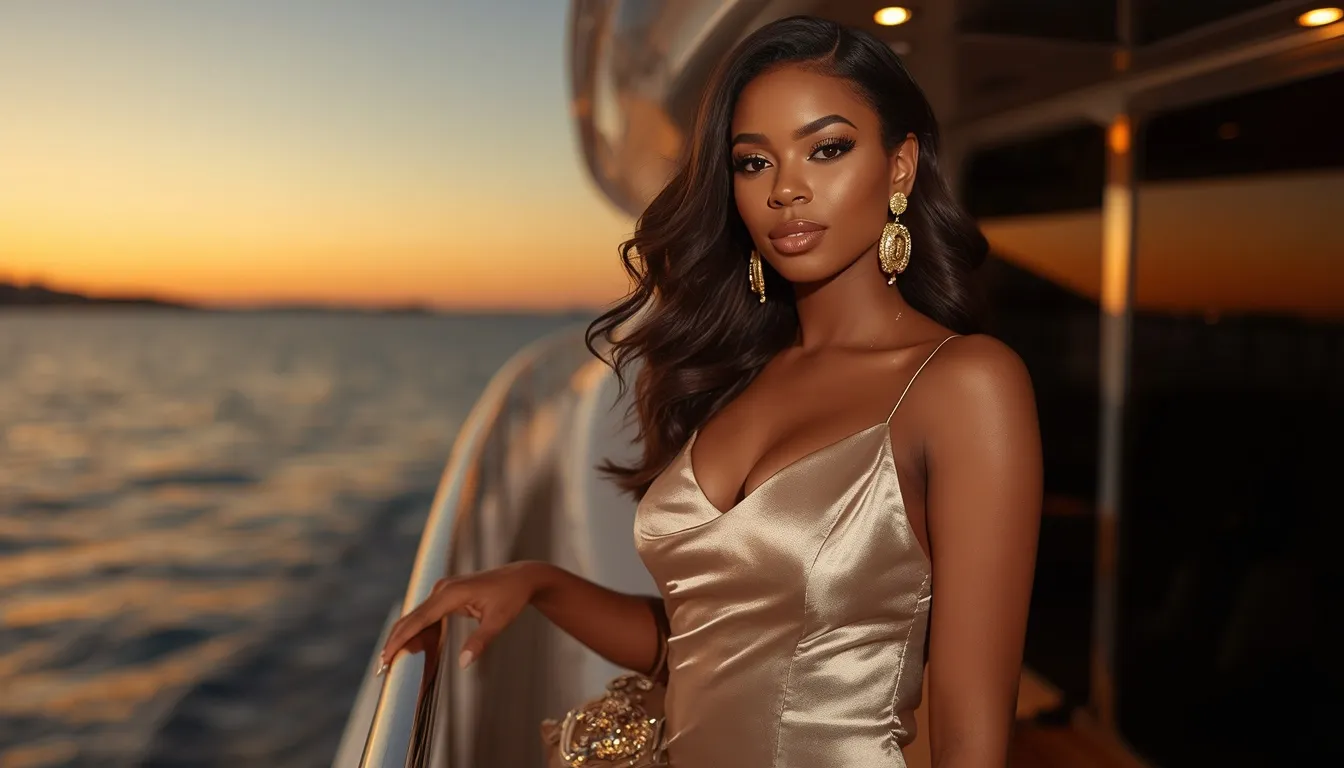 Satin Sunset Look