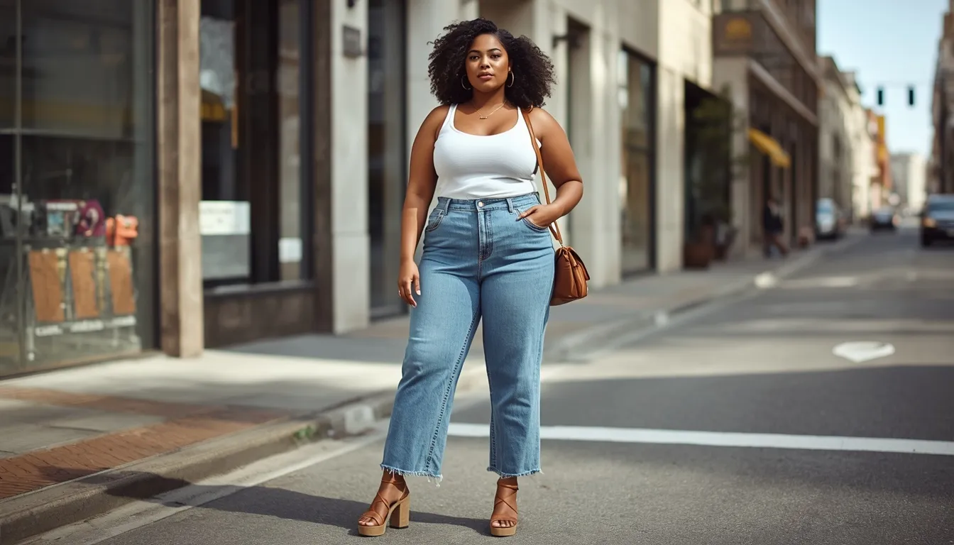 Wide-Leg Denim Look