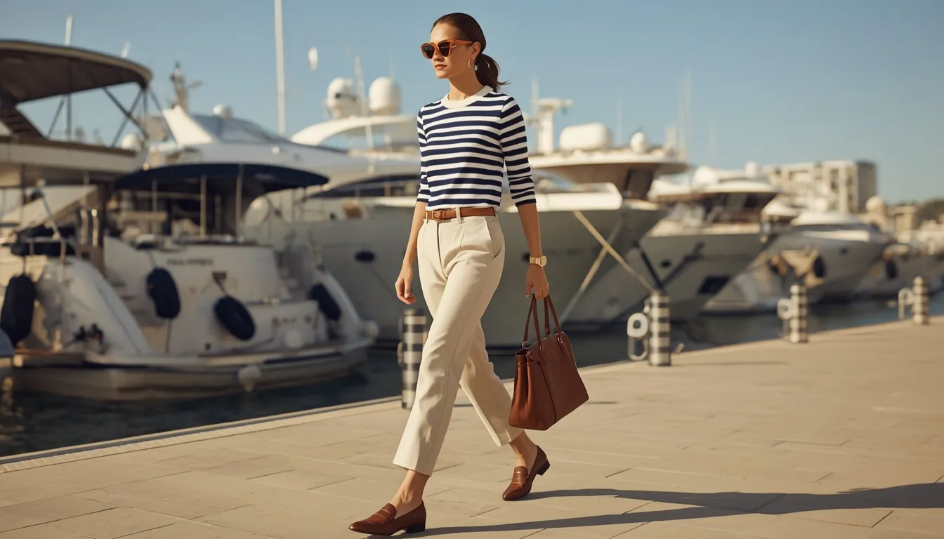 Striped Knit & Trousers