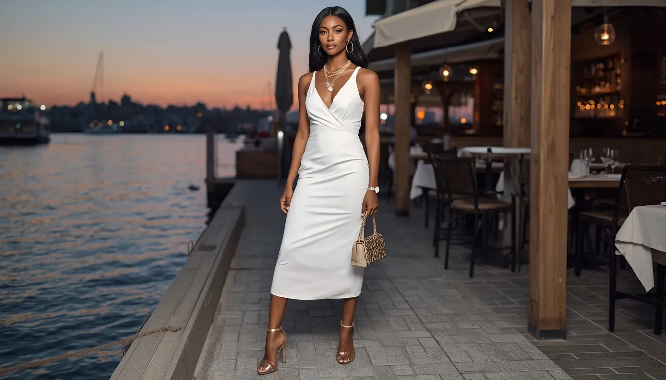 White Dress Sophistication