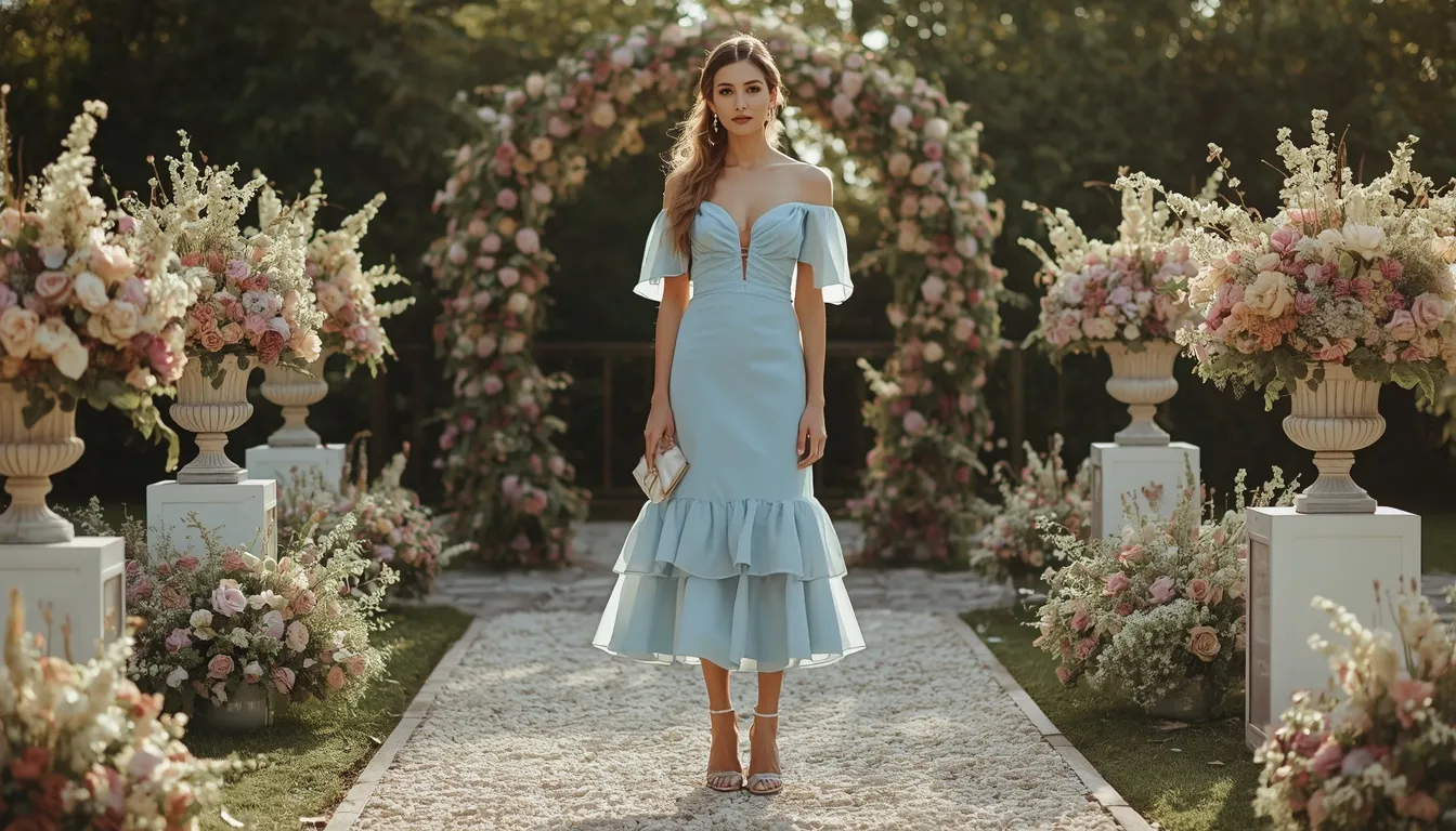 Soft Blue Ruffles