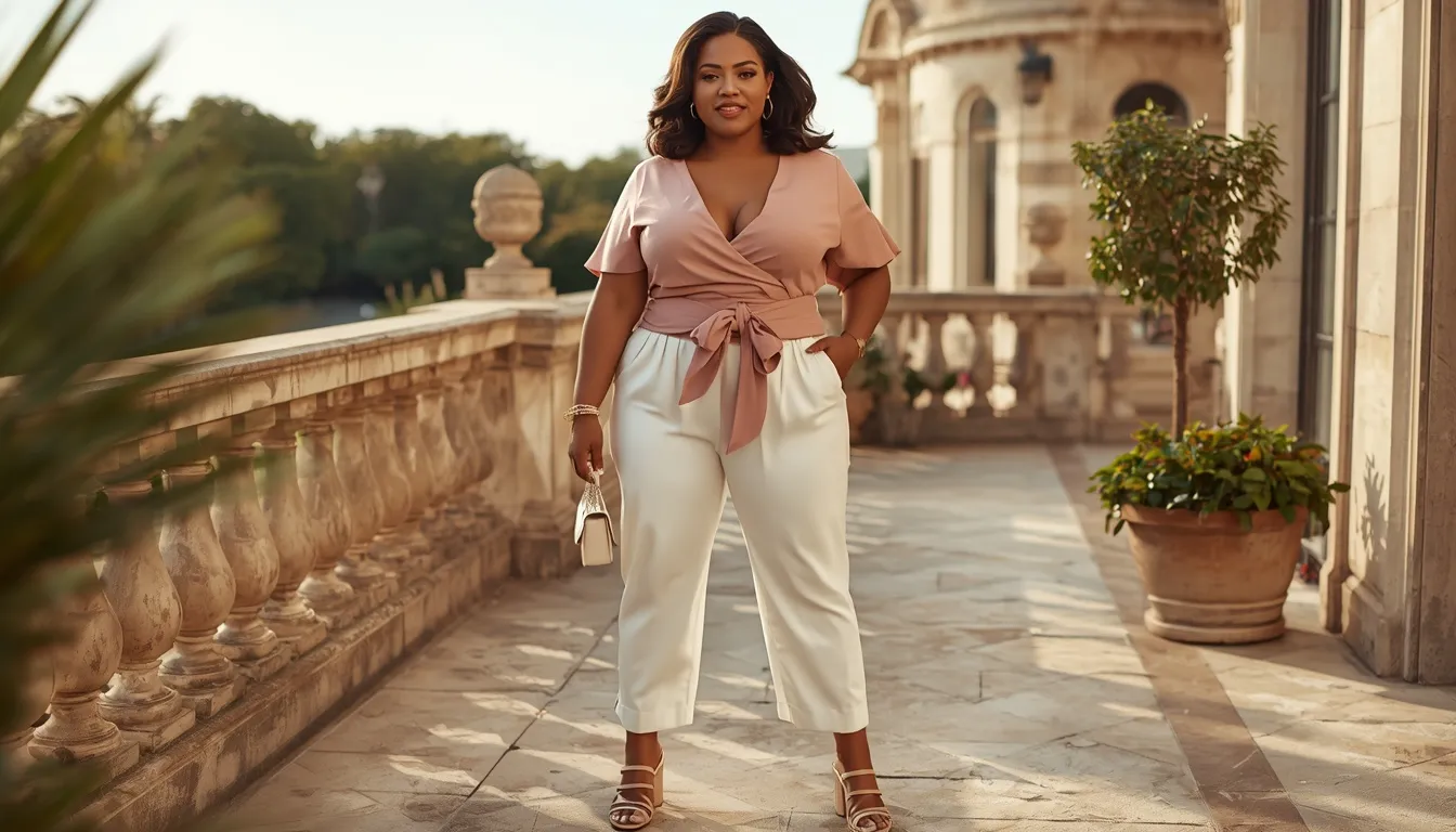 Wrap Top & Trousers